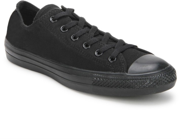 black canvas converse shoes