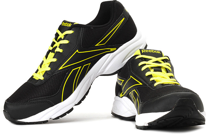 reebok run start lp black running shoes