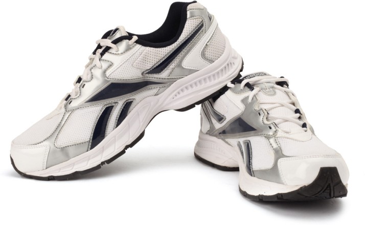 reebok white & silver running shoes