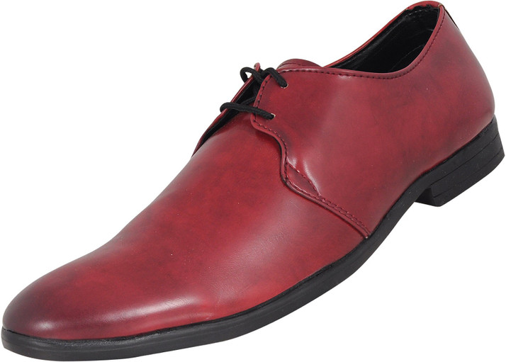 Lace Cherry Formal Derby Shoes Lace