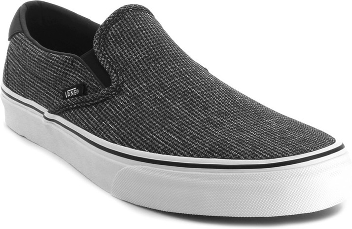vans loafers black