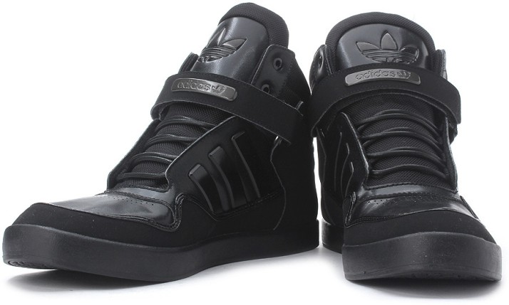 adidas black high ankle shoes