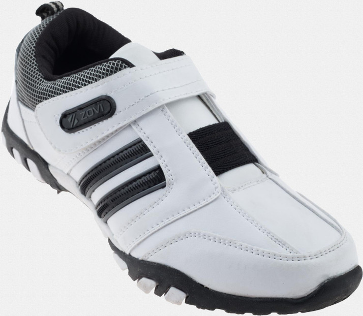 black and white velcro shoes