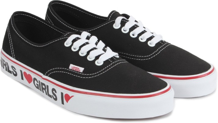 red and black vans for girls