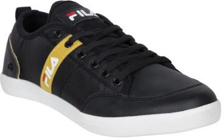 fila black casual shoes