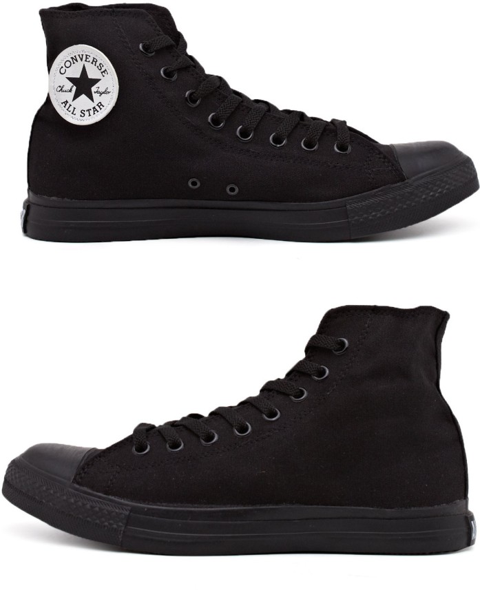 black canvas converse shoes