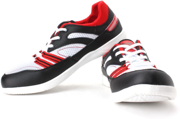 fila shoes black white red