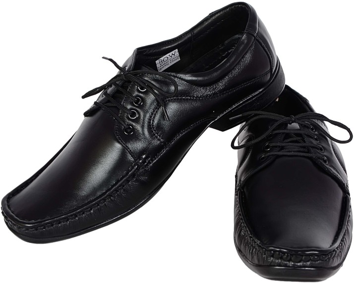 Shoebook Black Formal Leather Lace Up 