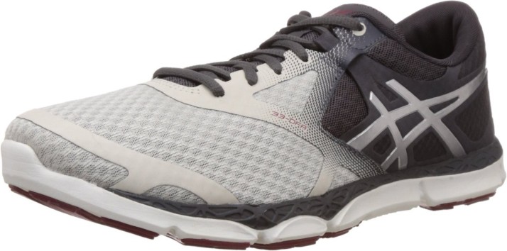 asics 33-m mens shoes grey/silver/ruby