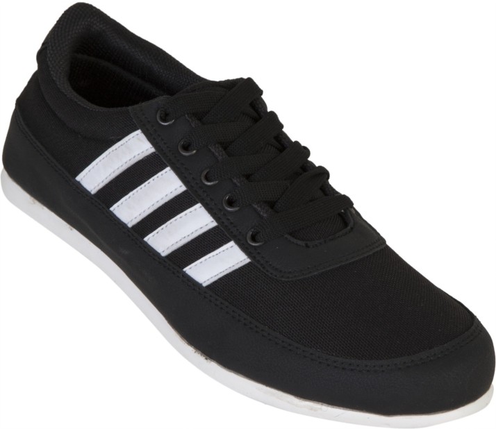 white and black casual shoes