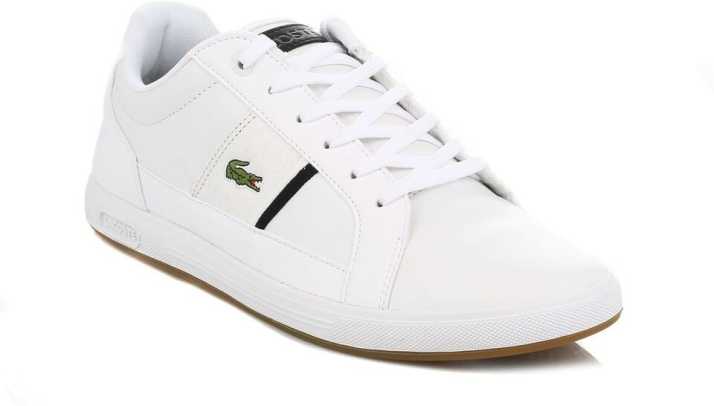 overfladisk ærme Tether LACOSTE Mens White Europa Croc Trainers Casual Shoes For Men - Buy White  Color LACOSTE Mens White Europa Croc Trainers Casual Shoes For Men Online  at Best Price - Shop Online for