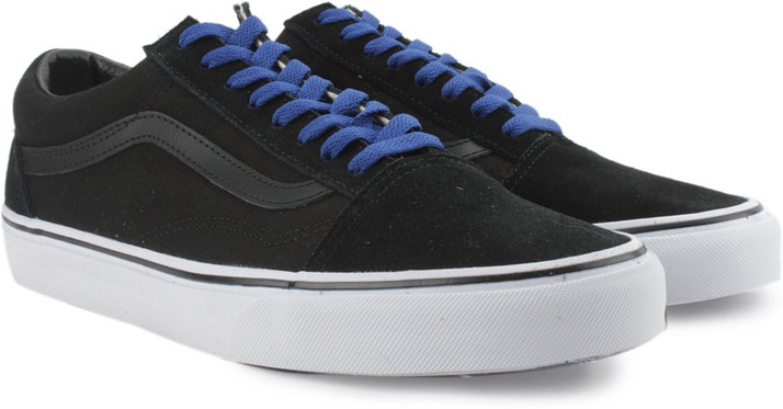 blue vans black laces