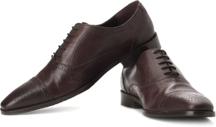 Arrow Lace Up Shoes For Men - Buy Brown 
