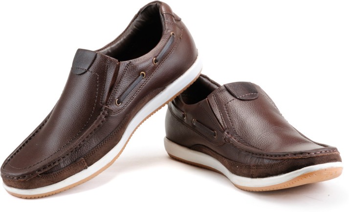 Semi-formal Brown Leather Casual Shoes 