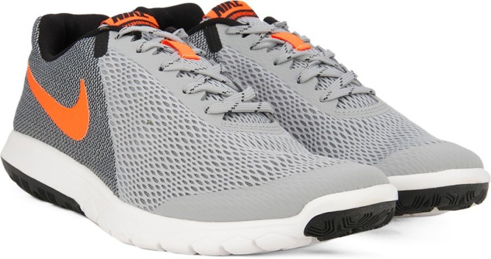 grey and orange nike shoes