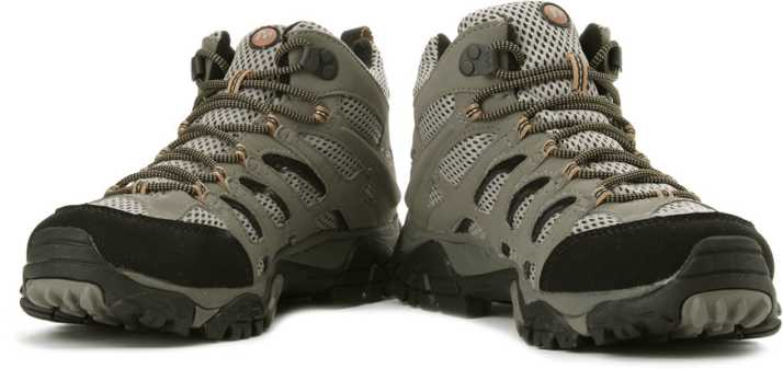 MERRELL Moab Gore-Tex Trekking Shoes For Men - Buy Grey Color MERRELL Moab Mid Gore-Tex Trekking Shoes For Men Online at Best Price - Shop Online Footwears in India