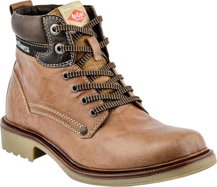 lee cooper beige boots