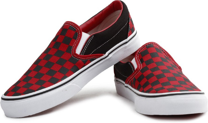 red n black vans