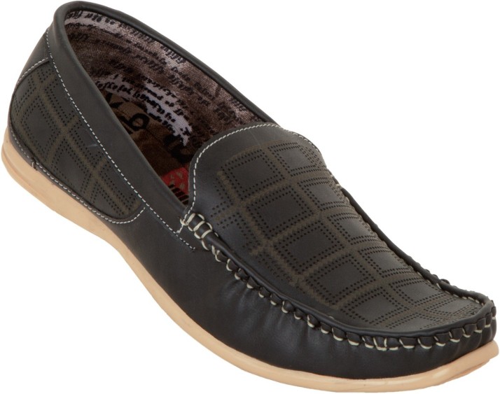 Zovi Black With Cut-work Loafers For 