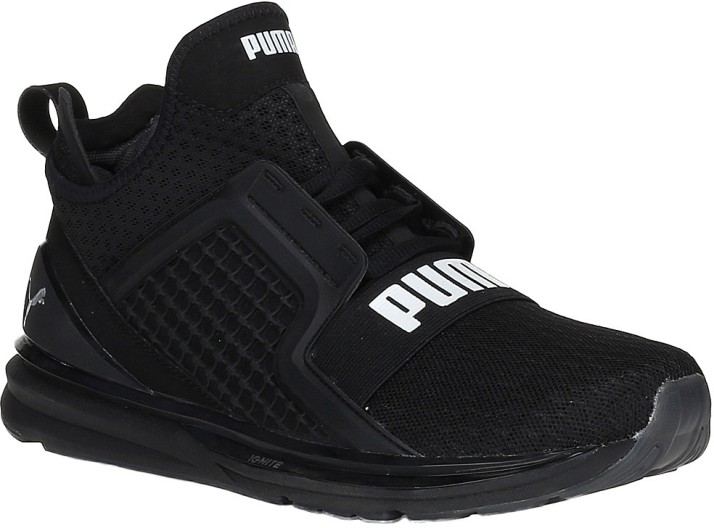 puma men black limitless running shoes