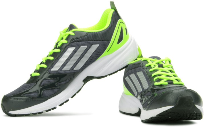 adidas neon green running shoes