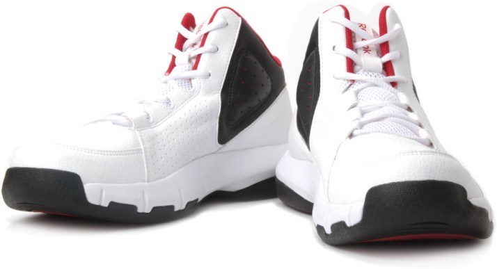 black and white reebok basketball shoes