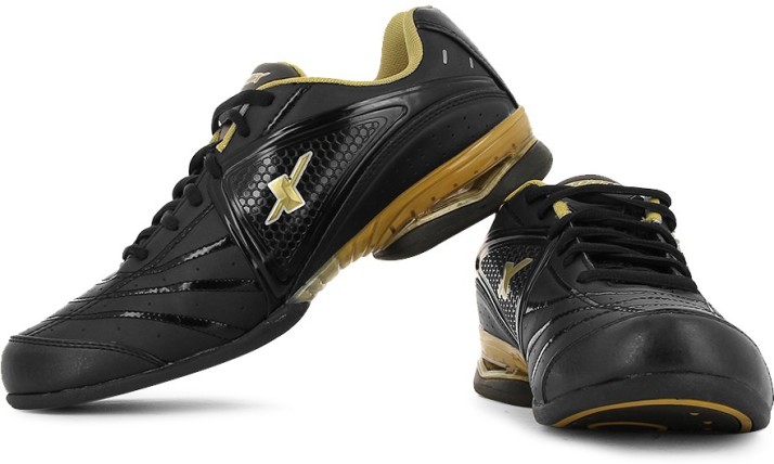 black golden shoes