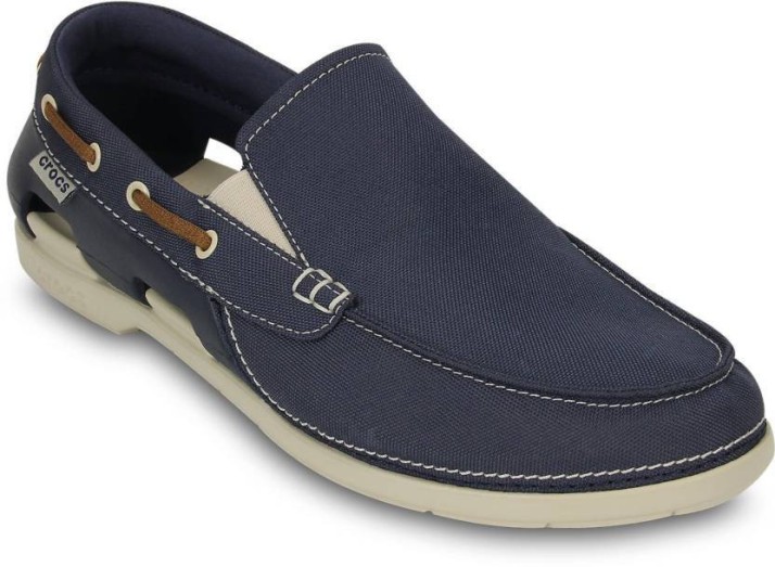 crocs boat shoes blue