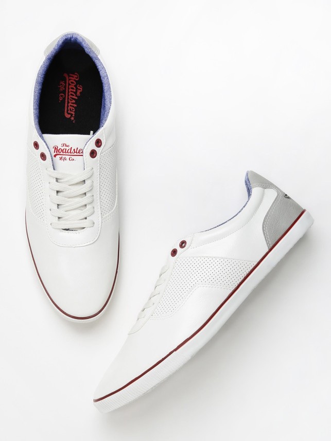 roadster white casual shoes