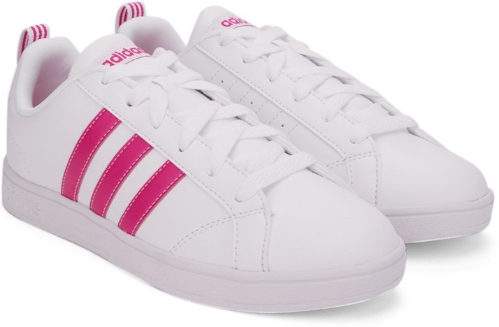 adidas neo advantage white pink