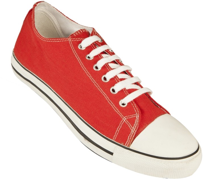 red canvas shoes online