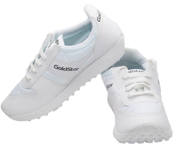 GOLDSTAR White Running Shoes For Men 