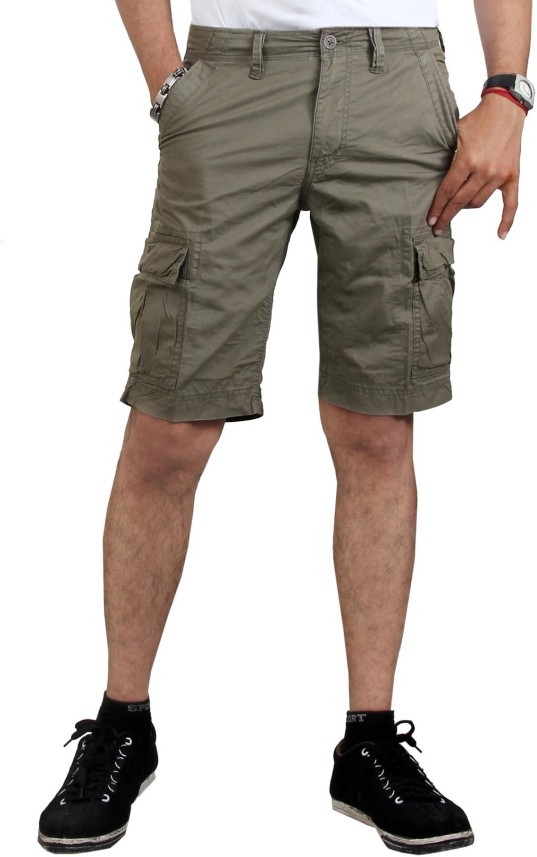 mens cargo shorts olive green