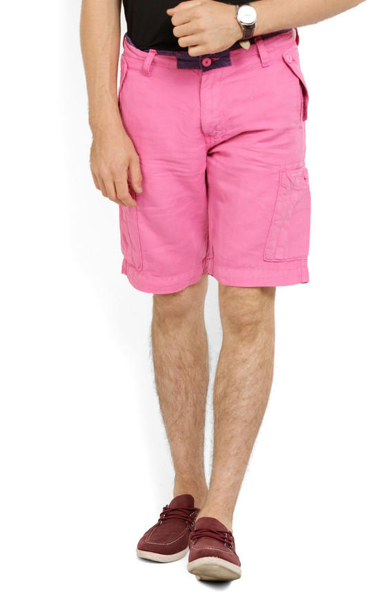 Mens pink cargo shorts Clearance