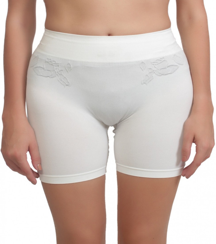 Women White Cycling Shorts 