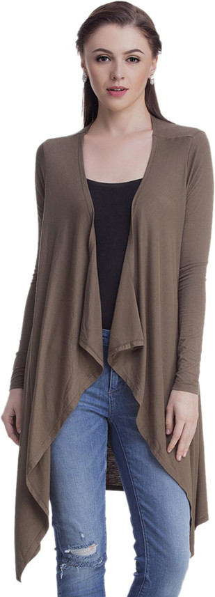 olive green long shrug