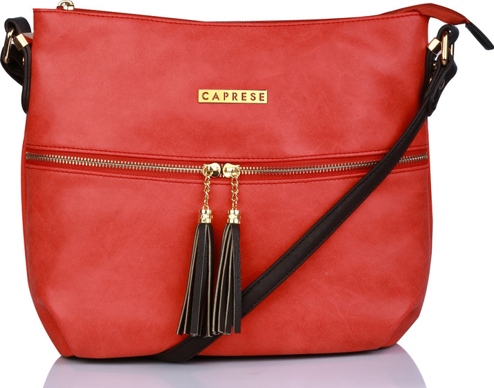 caprese red sling bag