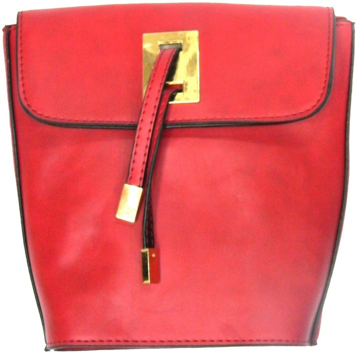 mk red sling bag