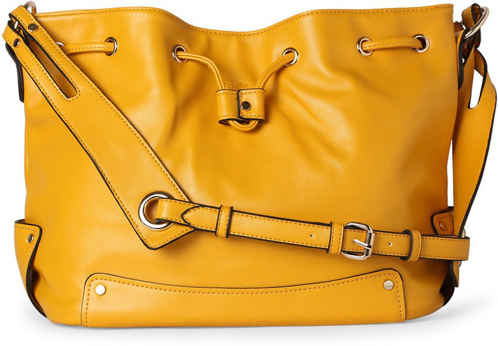 allen solly yellow handbag