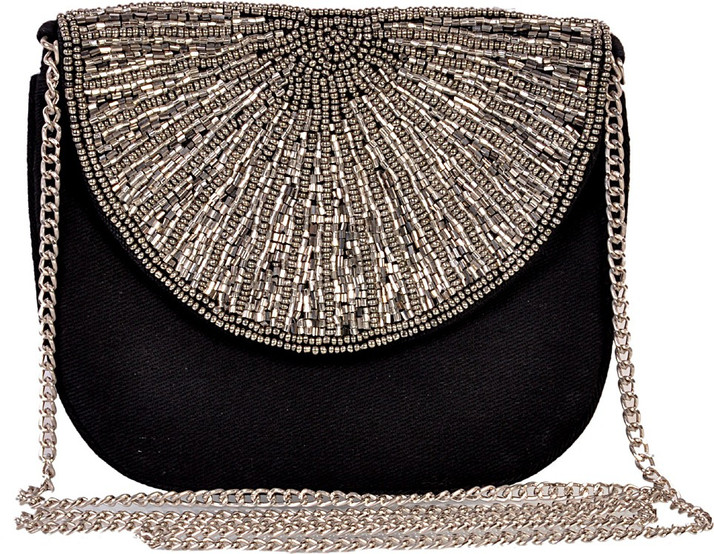DIWAAH Silver Sling Bag Diwaah!! Black 