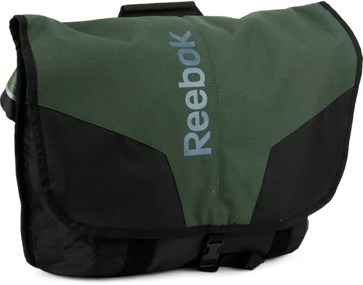 REEBOK Black, Green Sling Bag Drksag 