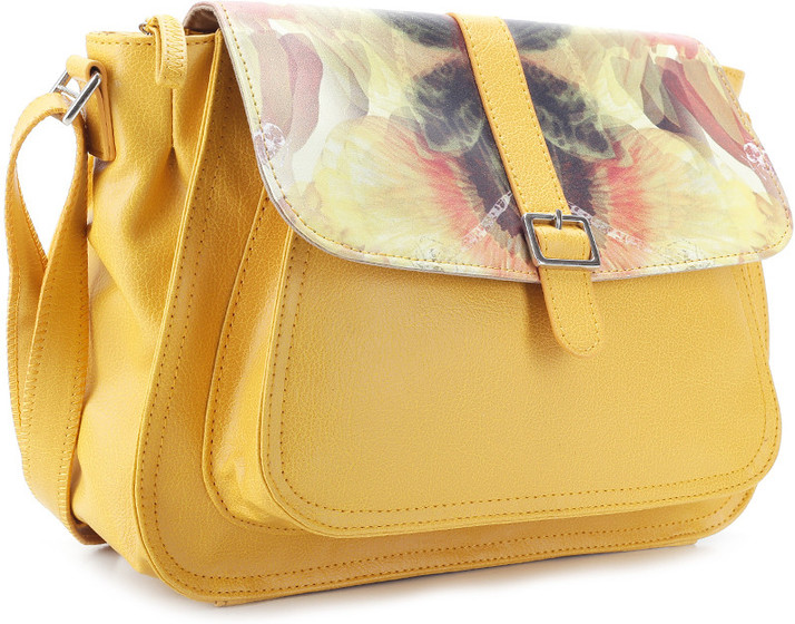 baggit yellow sling bag