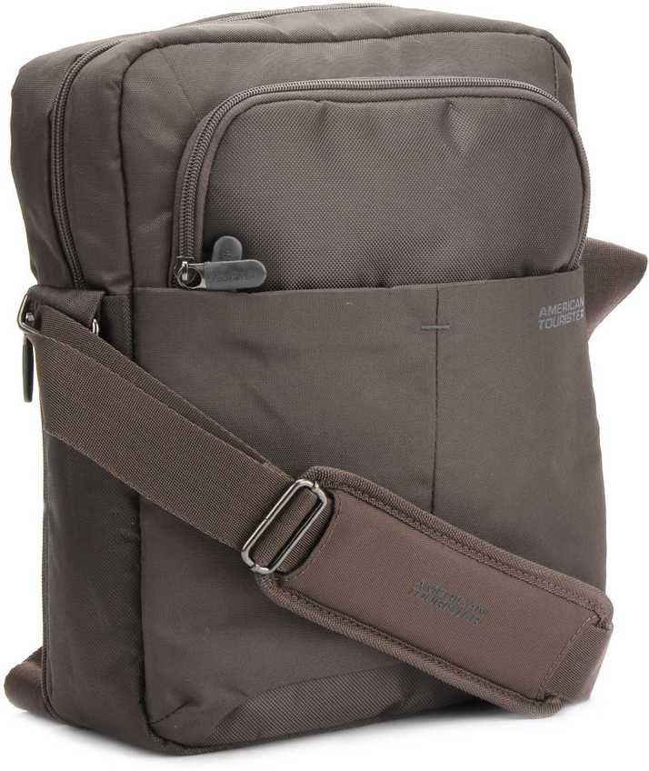 American Tourister Brown Sling Bag Sp Air Tobbaco Price In India Flipkart Com