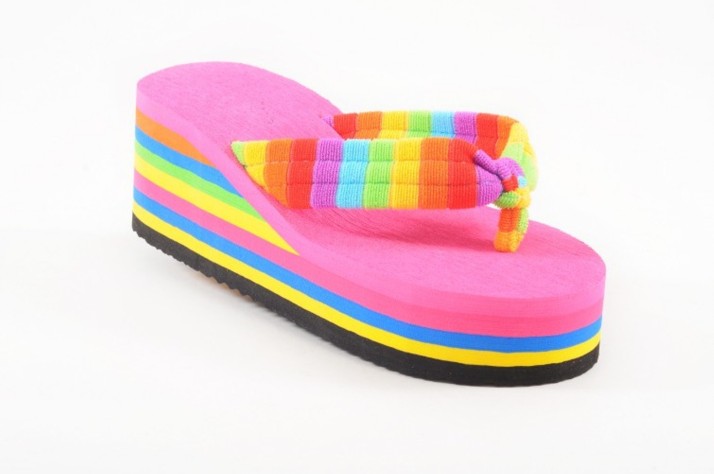 rainbow slippers girls