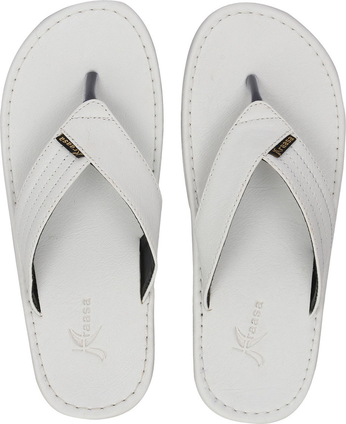 white leather chappal