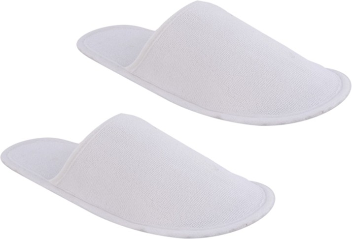 WHITE COLOUR TERRY DISPOSABLE Slippers 