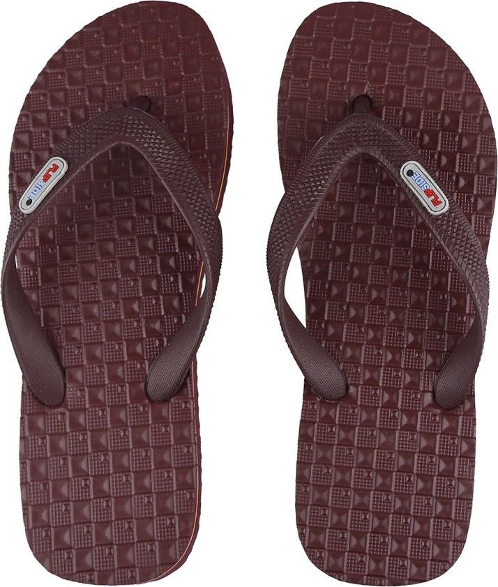 wine colored flip flops