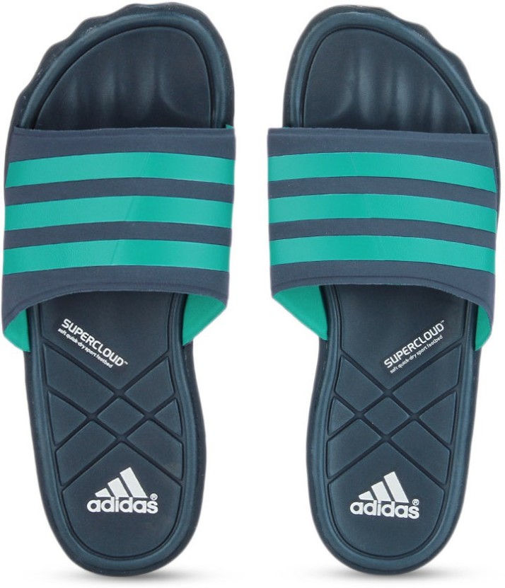 adidas blue slippers