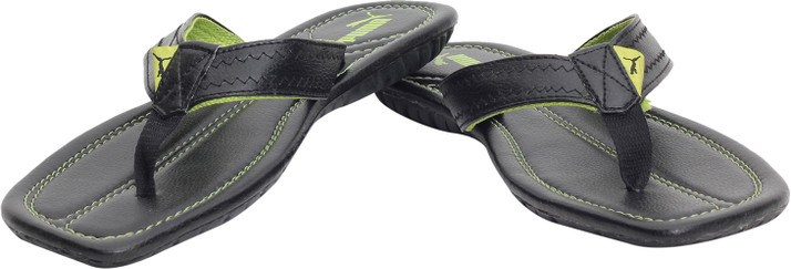 puma green flip flops