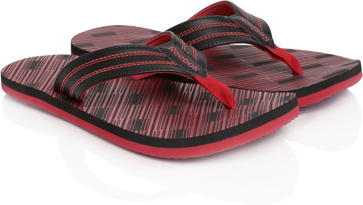 black reebok flip flops